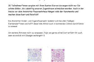 Kinder- und Jugendfeuerwehr Amstetten - Große Resonanz bei Osteraktion