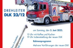 Flyer Übergabe Drehleiter Amstetten